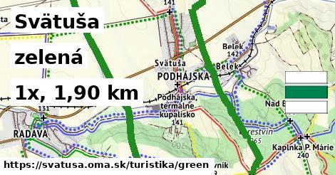 Svätuša Turistické trasy zelená 