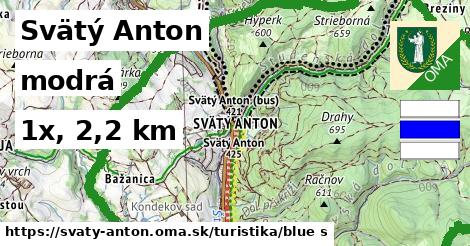 Svätý Anton Turistické trasy modrá 