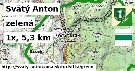 Svätý Anton Turistické trasy zelená 