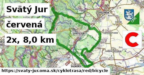 Svätý Jur Cyklotrasy červená bicycle