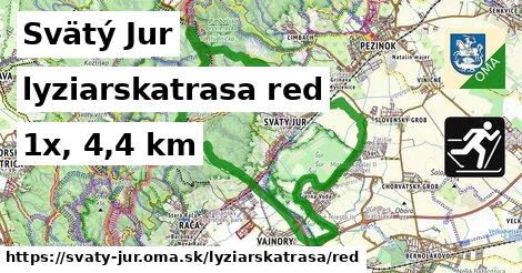 Svätý Jur Lyžiarske trasy červená 