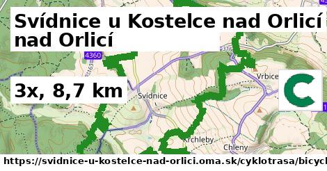 Svídnice u Kostelce nad Orlicí Cyklotrasy bicycle 