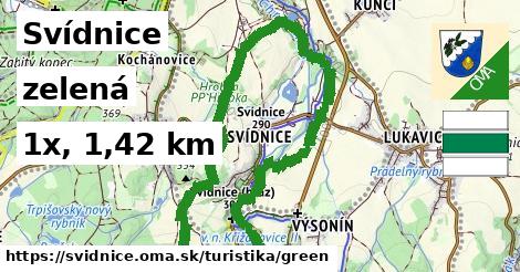 Svídnice Turistické trasy zelená 