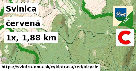 Svinica Cyklotrasy červená bicycle