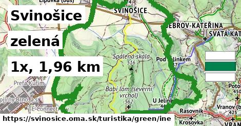Svinošice Turistické trasy zelená iná
