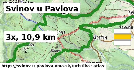 Svinov u Pavlova Turistické trasy  