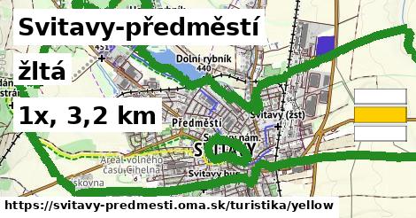 Svitavy-předměstí Turistické trasy žltá 