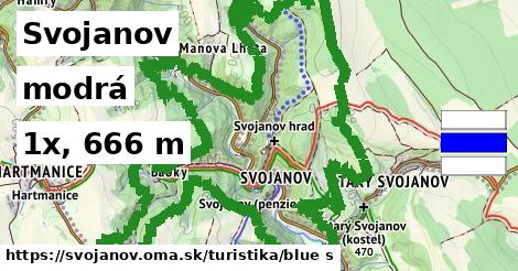 Svojanov Turistické trasy modrá 