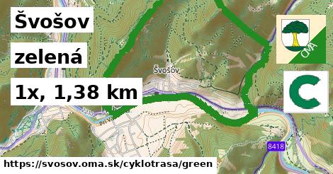 Švošov Cyklotrasy zelená 