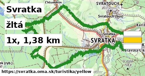 Svratka Turistické trasy žltá 