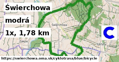Świerchowa Cyklotrasy modrá bicycle