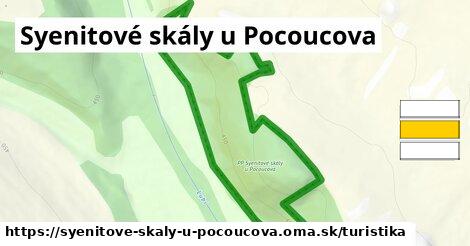 Syenitové skály u Pocoucova Turistické trasy  