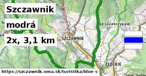 Szczawnik Turistické trasy modrá 