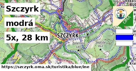Szczyrk Turistické trasy modrá iná