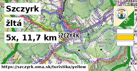Szczyrk Turistické trasy žltá 