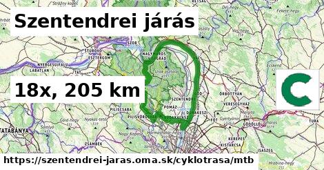 Szentendrei járás Cyklotrasy mtb 