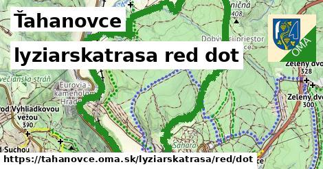 Ťahanovce Lyžiarske trasy červená dot