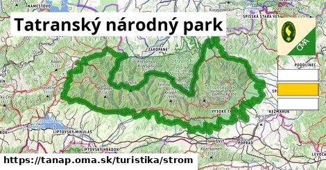 Tatranský národný park Turistické trasy strom 