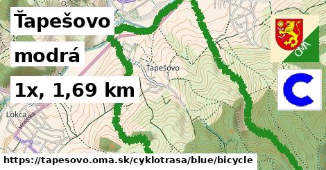 Ťapešovo Cyklotrasy modrá bicycle