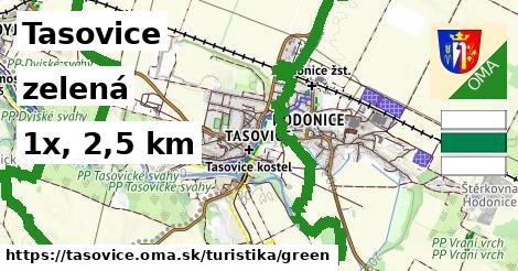 Tasovice Turistické trasy zelená 