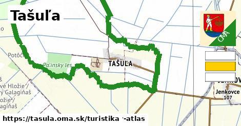 Tašuľa Turistické trasy  