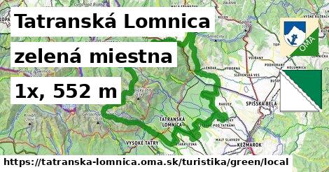 Tatranská Lomnica Turistické trasy zelená miestna