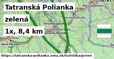 Tatranská Polianka Turistické trasy zelená 