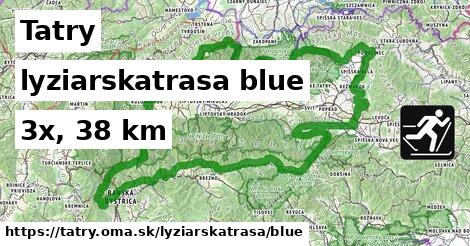 Tatry Lyžiarske trasy modrá 