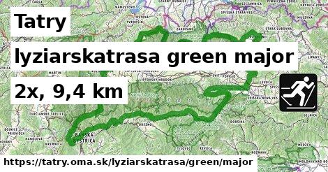 Tatry Lyžiarske trasy zelená hlavná
