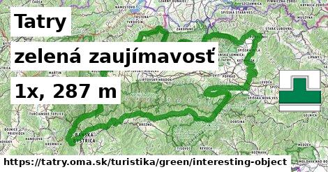Tatry Turistické trasy zelená zaujímavosť