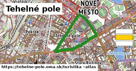 Tehelné pole Turistické trasy  