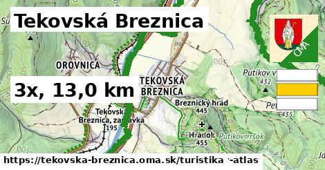 Tekovská Breznica Turistické trasy  