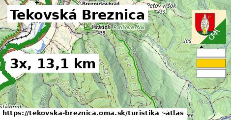 Tekovská Breznica Turistické trasy  