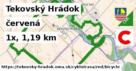 Tekovský Hrádok Cyklotrasy červená bicycle