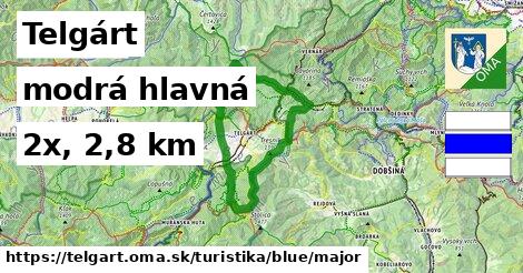 Telgárt Turistické trasy modrá hlavná