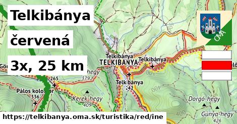 Telkibánya Turistické trasy červená iná
