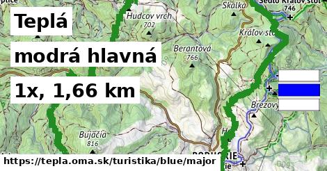 Teplá Turistické trasy modrá hlavná