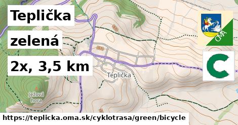 Teplička Cyklotrasy zelená bicycle