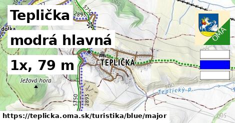 Teplička Turistické trasy modrá hlavná