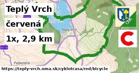 Teplý Vrch Cyklotrasy červená bicycle