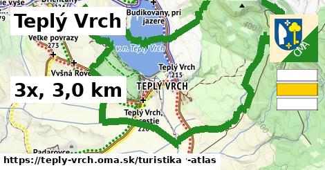 Teplý Vrch Turistické trasy  