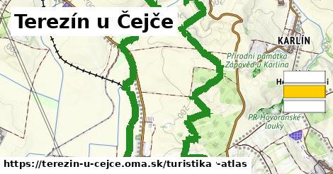 Terezín u Čejče Turistické trasy  
