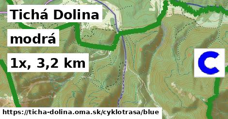 Tichá Dolina Cyklotrasy modrá 