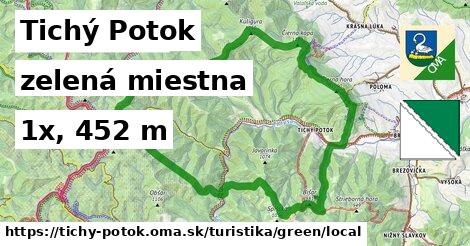 Tichý Potok Turistické trasy zelená miestna