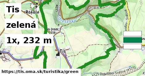 Tis Turistické trasy zelená 