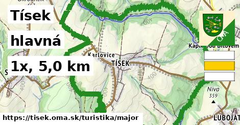 Tísek Turistické trasy hlavná 