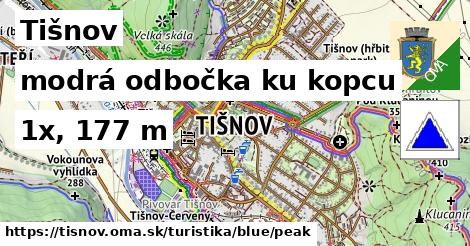 Tišnov Turistické trasy modrá odbočka ku kopcu