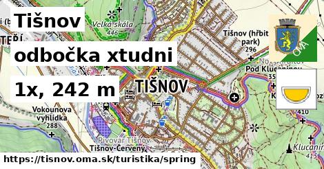 Tišnov Turistické trasy odbočka xtudni 