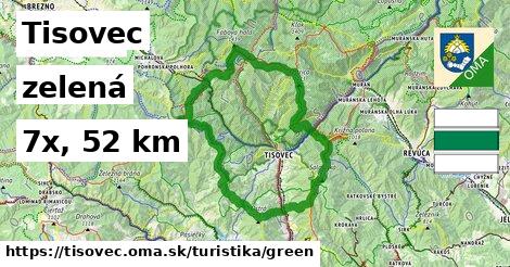 Tisovec Turistické trasy zelená 
