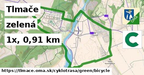 Tlmače Cyklotrasy zelená bicycle